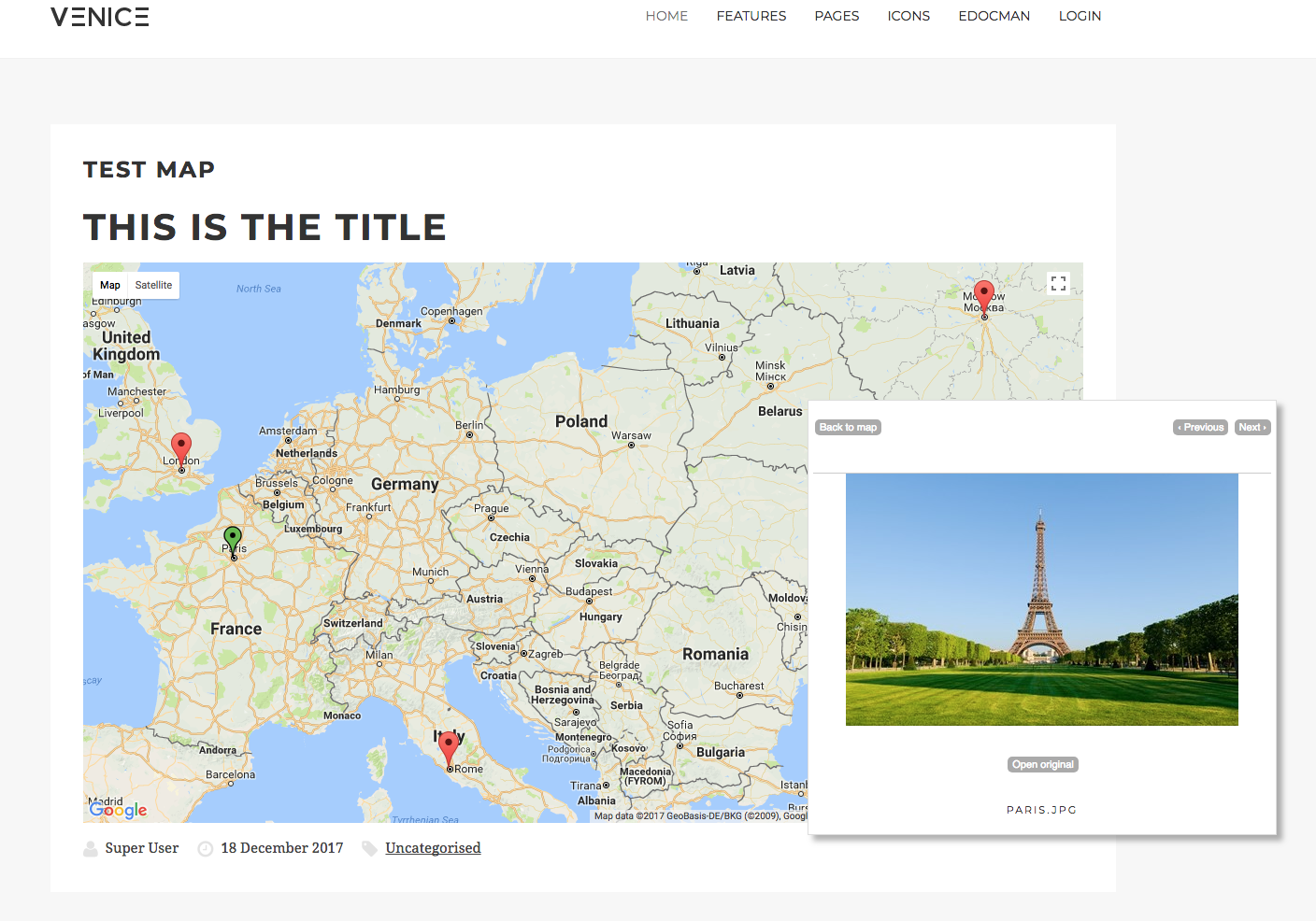 Joomla Map Gallery Plugin Example